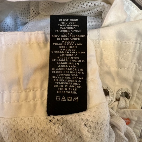 OP Board Shorts Mens XLFloral Stripe Gray Orange Surf Swim Summer Retro Y2K - Picture 14 of 14